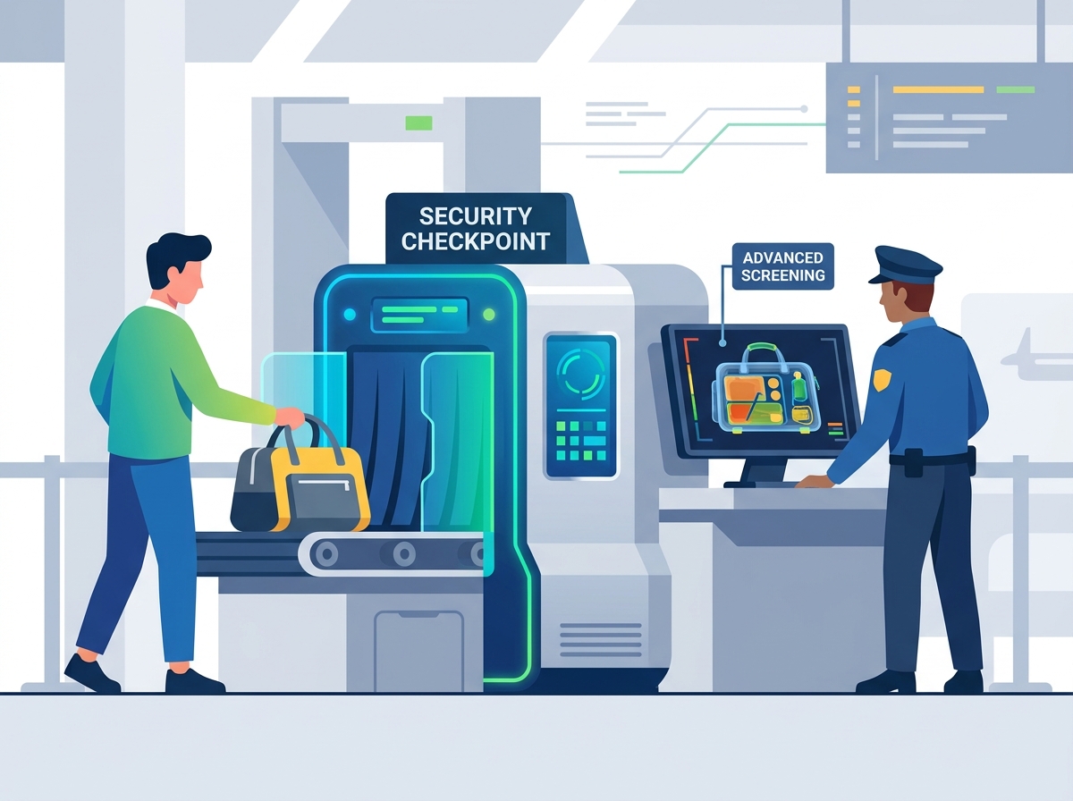 M&aacute;quinas de esc&aacute;ner de rayos X en la seguridad del aeropuerto